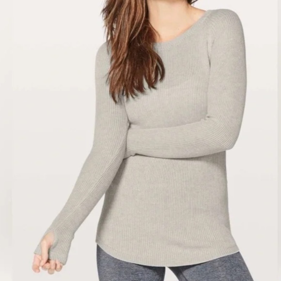 lululemon Cabin Yogi Long Sleeve Bamboo & Cashmere Athleisure Sweater - Picture 1 of 3